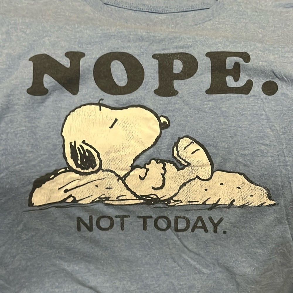 Peanuts Snoopy Not Today Medium Shirt